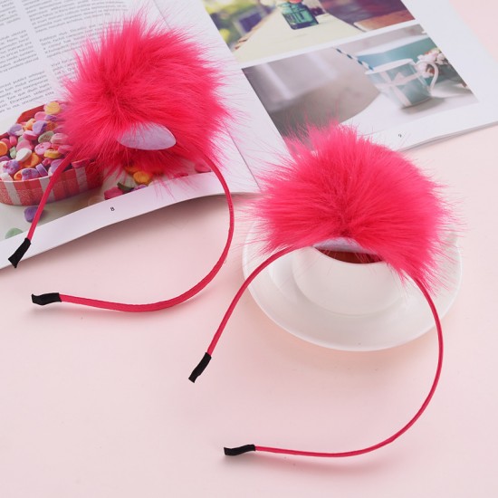 創意大毛球髮箍 少女可愛毛球髮箍 頭飾
