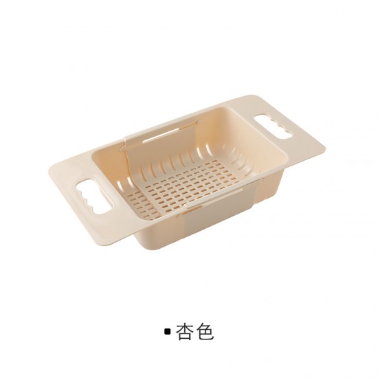 廚房水槽碗筷收納瀝水架 可伸縮瀝水籃 蔬菜置物架