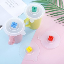 創意積木造型矽膠杯蓋 水杯蓋 多用途杯蓋 防塵蓋