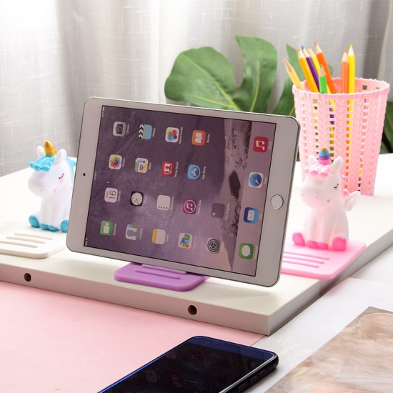 獨角獸懶人手機支架 可愛手機座平板架