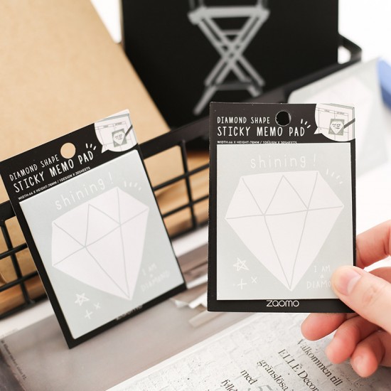 鑽石便利貼 可愛留言便條紙 N次貼 辦公學生用品