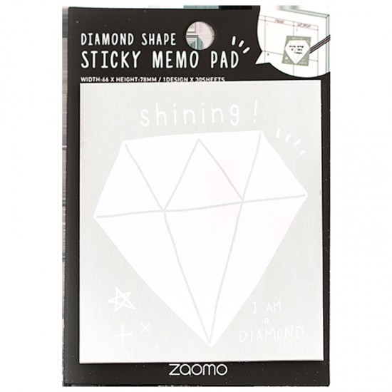 鑽石便利貼 可愛留言便條紙 N次貼 辦公學生用品