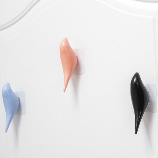 創意立體壁掛式小鳥造型掛勾 臥室門後掛勾 衣服掛勾