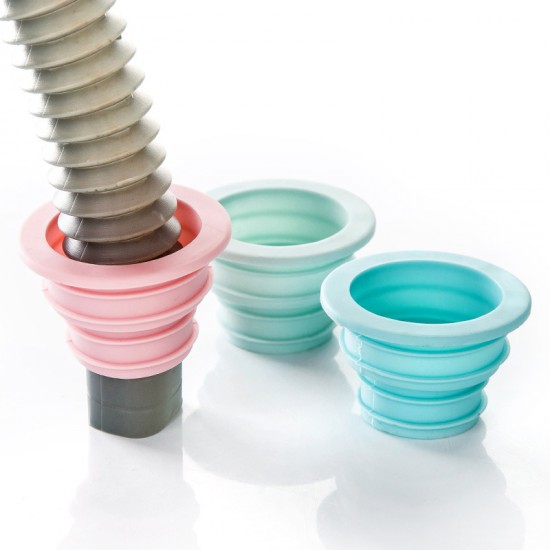 伸縮矽膠管道防臭密封圈 洗衣機下水道防蟲橡膠圈 密封