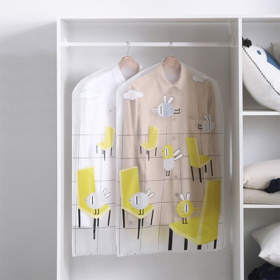 創意印花透明衣物防塵袋 西裝外套防塵掛袋 防塵套