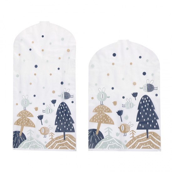 創意印花透明衣物防塵袋 西裝外套防塵掛袋 防塵套