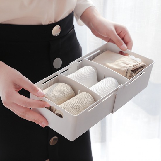 創意可伸縮抽屜分隔收納盒 多功能桌面置物盒 整理盒