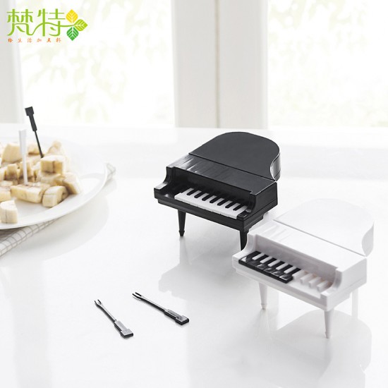 創意鋼琴造型水果叉 派對野餐必備水果叉 下午茶必備甜點水果叉