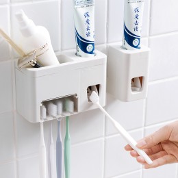 無痕壁掛式擠牙膏器 洗漱用品置物架 自動擠牙膏 浴室必備 無痕壁掛式擠牙膏器 洗漱用品置物架 自動擠牙膏 浴室必備