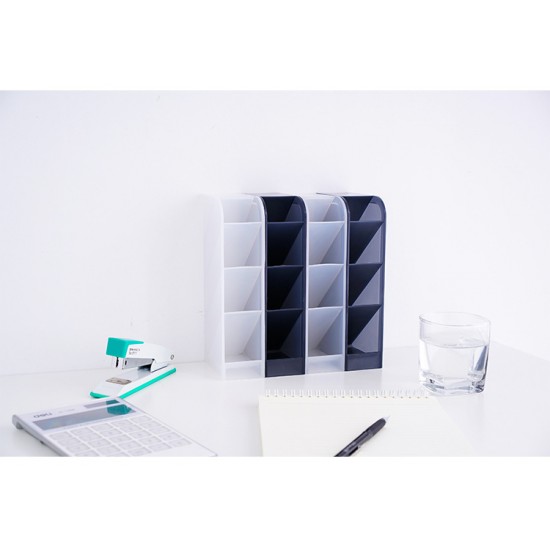 桌面斜插式磨砂筆筒 文具化妝品收納架 桌面收納必備小物