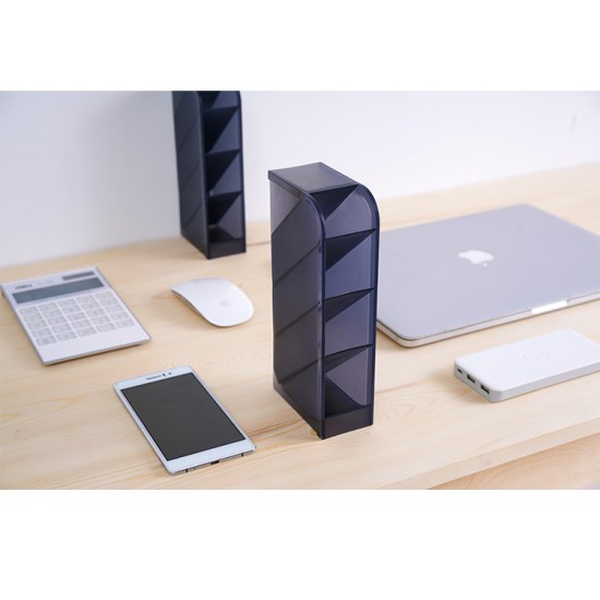 桌面斜插式磨砂筆筒 文具化妝品收納架 桌面收納必備小物