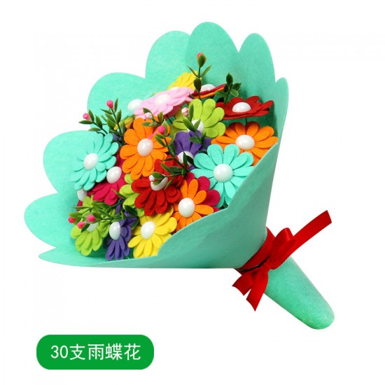 母親節教師節禮物 紐扣花束 兒童幼兒園DIY 材料包 手捧花