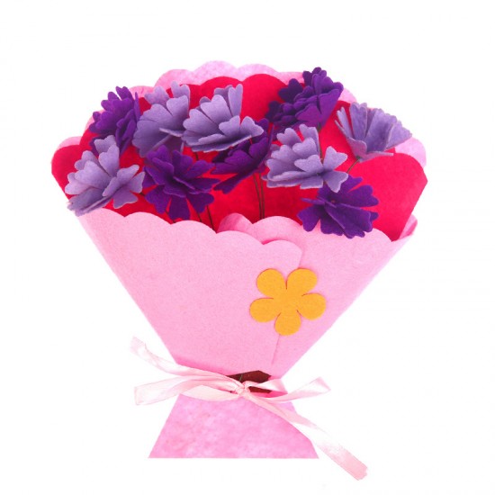 母親節教師節 不織布禮物花束 兒童幼兒園DIY材料包 手捧花