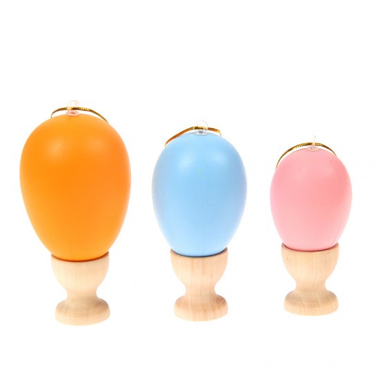 復活節彩蛋 DIY實木仿真彩繪雞蛋 手工彩繪雞蛋