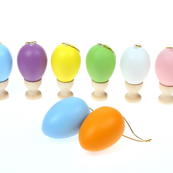 復活節彩蛋 DIY實木仿真彩繪雞蛋 手工彩繪雞蛋