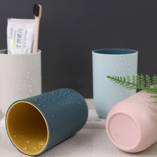 清新簡約漱口杯 創意雙色刷牙杯 情侶水杯