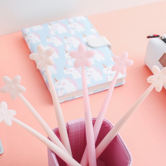 韓國夜光櫻花中性筆 粉嫩少女系原子筆