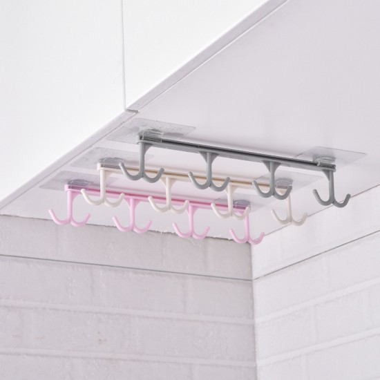 軌道式無痕掛鉤 廚房收納掛架 可推拉衣櫃櫥櫃排鉤