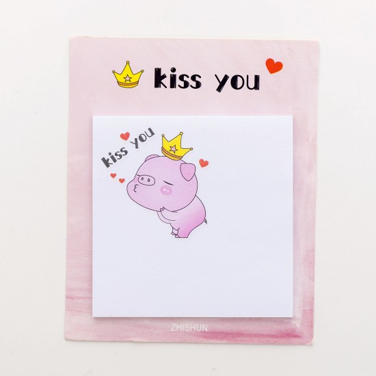 粉色小豬便利貼 可黏式留言便條 卡通N次貼