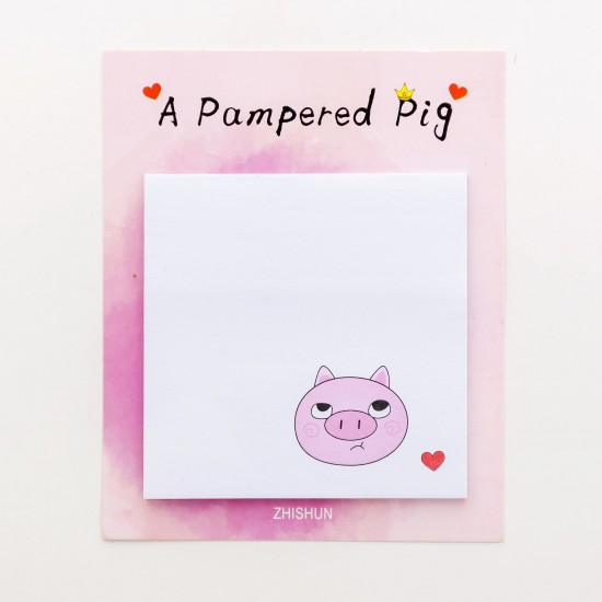 粉色小豬便利貼 可黏式留言便條 卡通N次貼