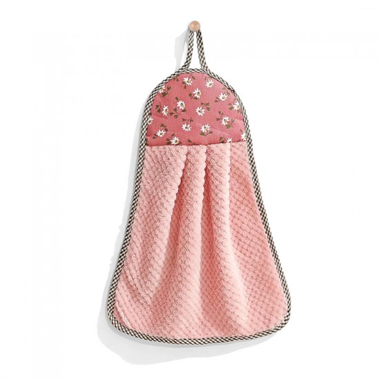 速乾珊瑚絨擦手巾 掛式吸水毛巾 加厚 不掉毛