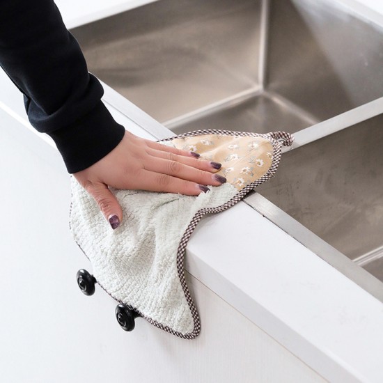 速乾珊瑚絨擦手巾 掛式吸水毛巾 加厚 不掉毛