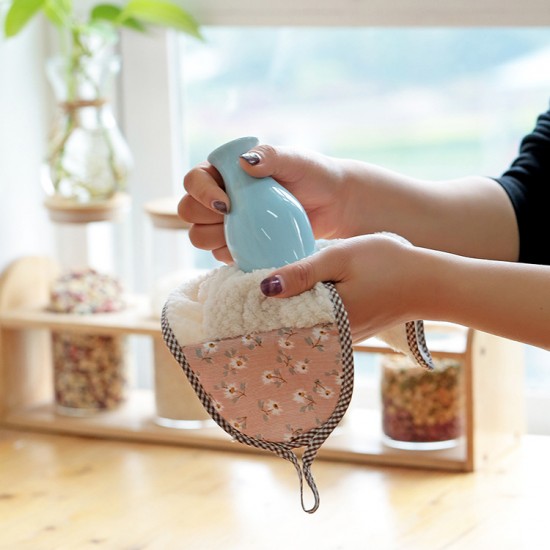 速乾珊瑚絨擦手巾 掛式吸水毛巾 加厚 不掉毛