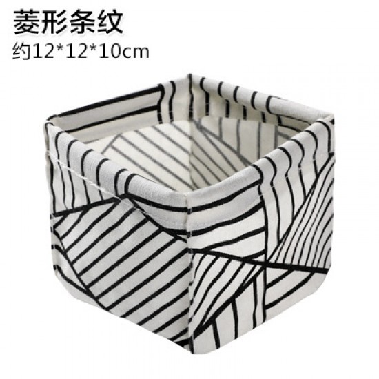 簡約風可折疊收納籃 辦公桌 梳妝臺 文具雜物整理盒 桌面收納盒