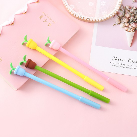 療癒盆栽造型中性筆 辦公用品 學生文具