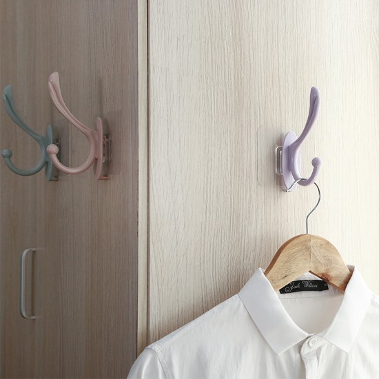 北歐風免打孔掛鉤 浴室廚房臥室 免釘壁掛衣帽鉤