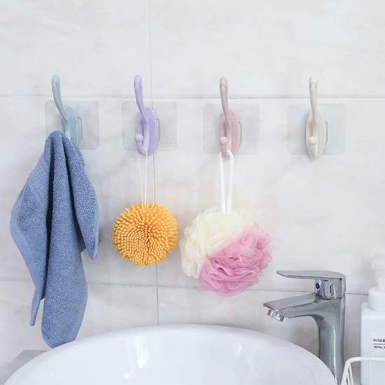 北歐風免打孔掛鉤 浴室廚房臥室 免釘壁掛衣帽鉤