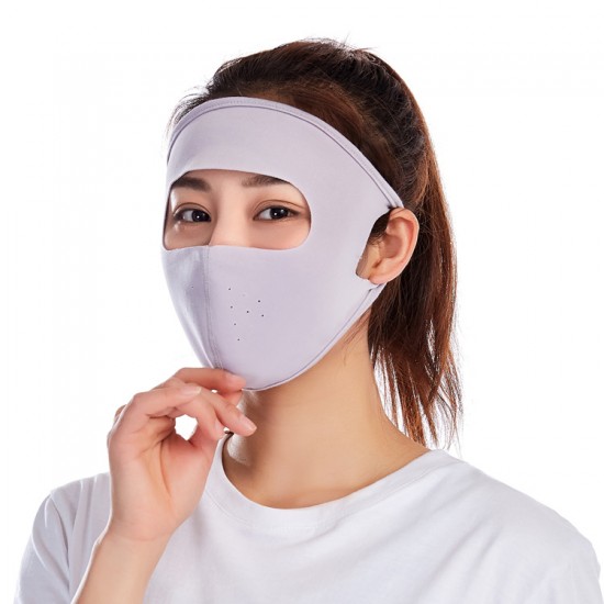 冰絲全臉防曬透氣口罩 機車族必備面罩 戶外防風防塵口罩