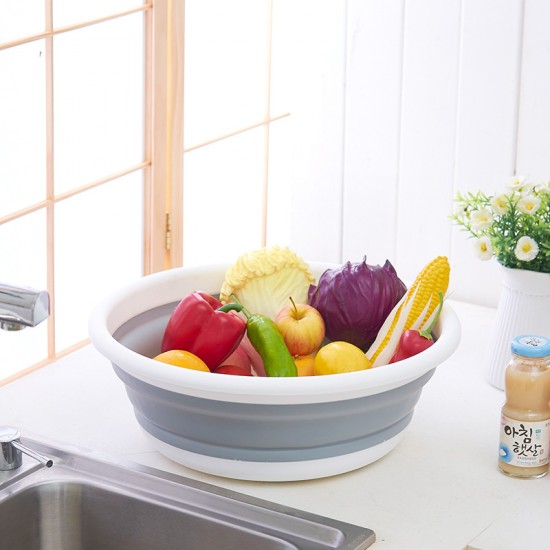 伸縮摺疊臉盆 居家摺疊洗菜盆 塑膠臉盆 洗腳盆