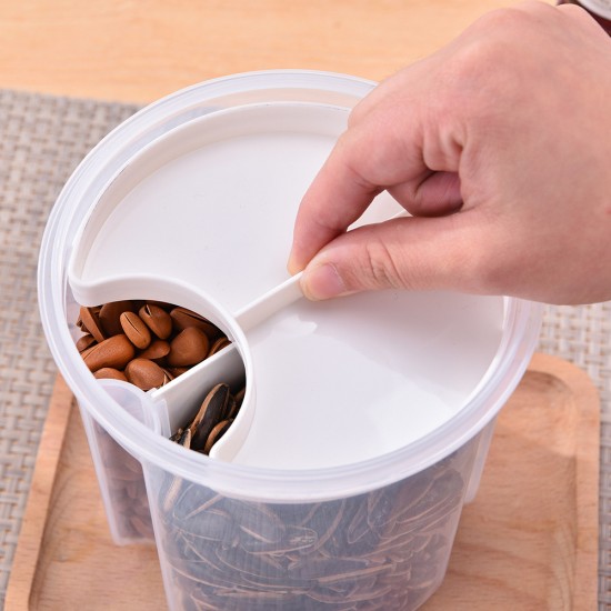 透明分隔密封罐 五穀雜糧儲物罐 多功能乾糧收納盒 保鮮盒