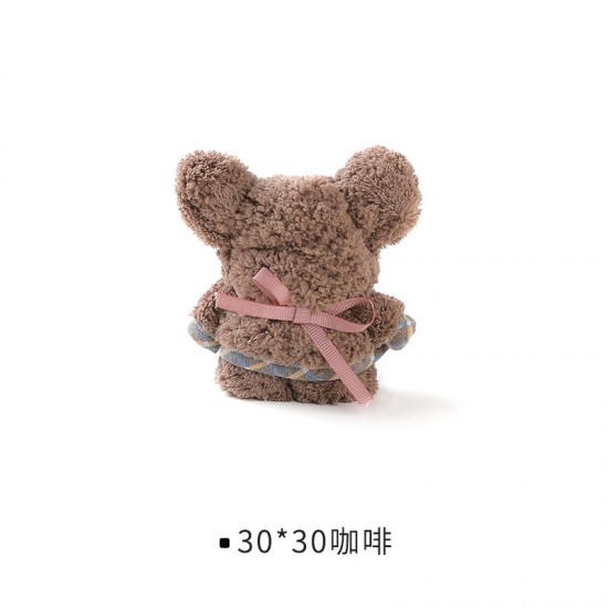 創意小熊造型毛巾 珊瑚絨吸水毛巾 造型毛巾
