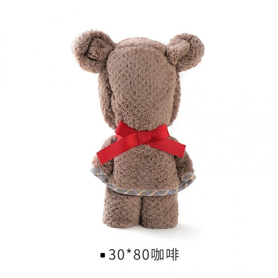 創意小熊造型毛巾 珊瑚絨吸水毛巾 造型毛巾