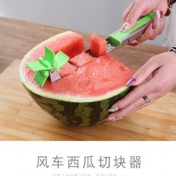 304不鏽鋼西瓜切塊器 不鏽鋼切西瓜神器 創意風車水果切塊器