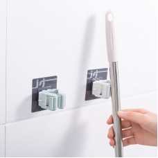 無痕壁掛式拖把掛夾 浴室收納必備掃具掛勾 拖把掃把掛架