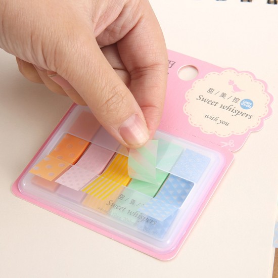 半透明防水便利貼 可愛風格分類N次貼 小清新抽取式索引貼