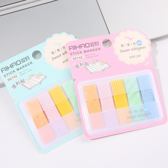 半透明防水便利貼 可愛風格分類N次貼 小清新抽取式索引貼