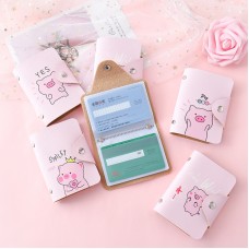 粉色小豬大容量卡包 20位防消磁卡包 卡片收納包