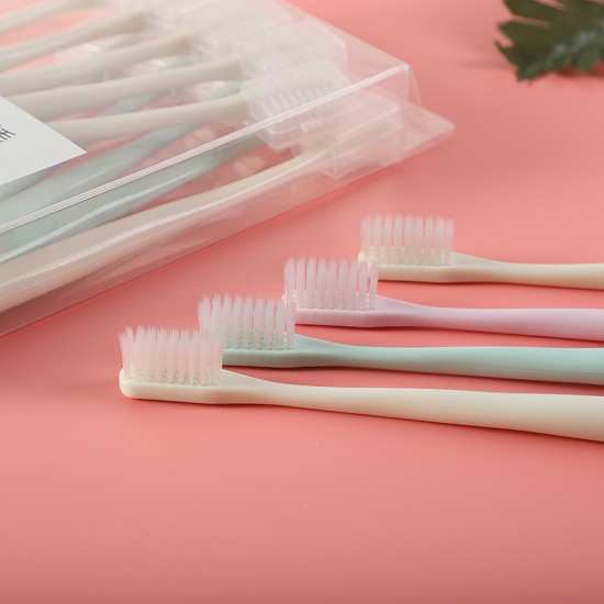 旅行軟毛牙刷 方便攜帶旅行牙刷 簡約軟毛牙刷 10支裝