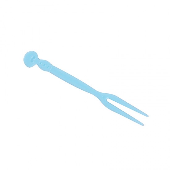 可愛造型塑膠水果叉 創意請客派對水果叉 雙齒點心小叉子