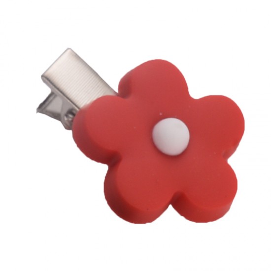 撞色小花造型小鴨夾 時尚可愛甜美花朵小髮夾 裝飾小花夾