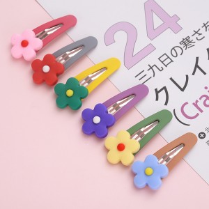 小花造型BB夾 軟陶花朵造型瀏海夾 髮飾 髮夾 小夾子