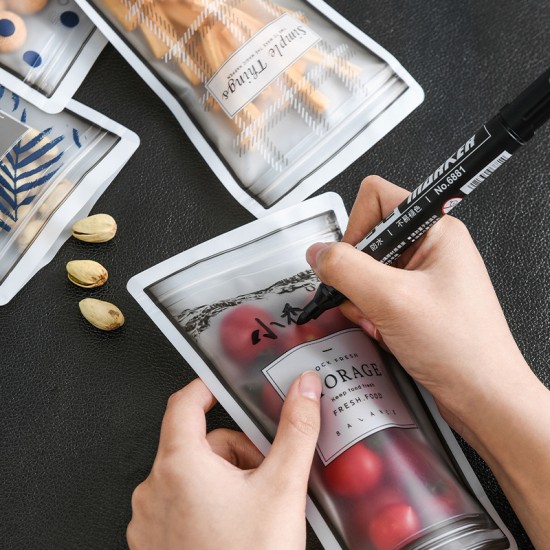 水杯造型密封保鮮袋 零食餅乾零嘴保鮮袋 食品密封袋 防潮收納袋 4個裝