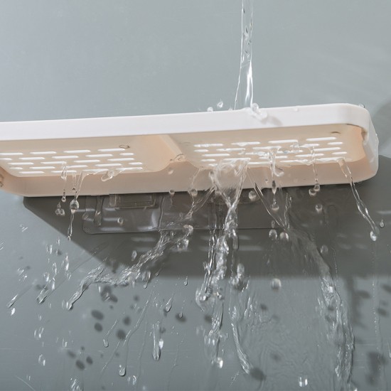 雙格壁掛式瀝水肥皂盒 創意無痕肥皂架 浴室廚房必備瀝水置物架 香皂盒