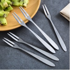 不鏽鋼尖柄水果叉 創意甜點小叉子 居家吃水果必備叉子 餐具