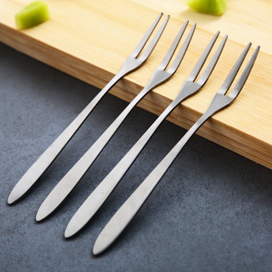 不鏽鋼尖柄水果叉 創意甜點小叉子 居家吃水果必備叉子 餐具
