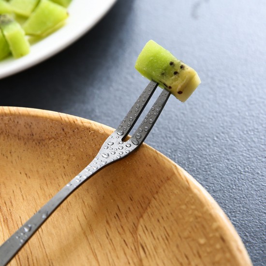 不鏽鋼尖柄水果叉 創意甜點小叉子 居家吃水果必備叉子 餐具